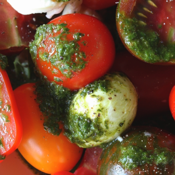 Tomato salad close square